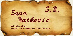Sava Matković vizit kartica